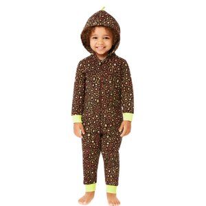 Cat & Jack Unisex Size S (6/7) Long Sleeve One Piece Dino Dinosaur Union Suit